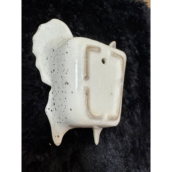 Vintage Ceramic Butterfly Wall Hanging Vase Yellow & Gold Tones - Picture 5 of 8